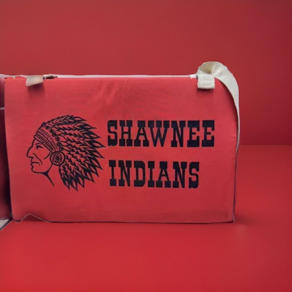 Shawnee Indians Football 2 Vintage Seat Cushions Red With Chief Logo Plymouth PA